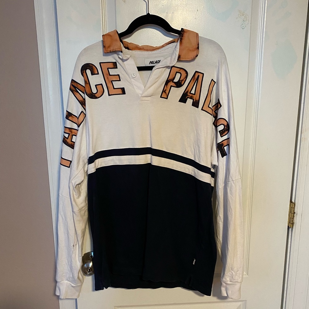 PALACE navy blue long sleeve polo